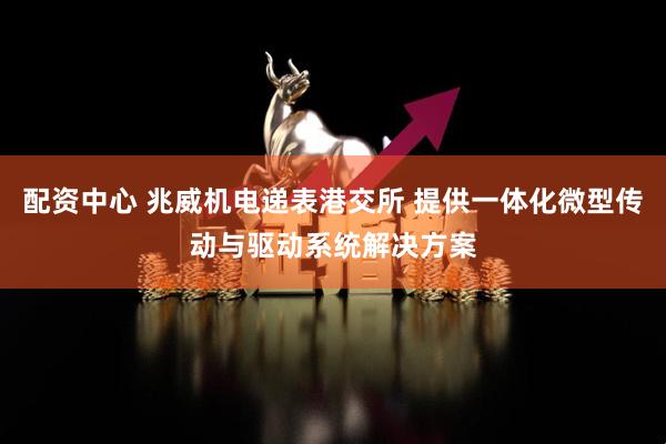配资中心 兆威机电递表港交所 提供一体化微型传动与驱动系统解决方案